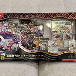 Paldean Fates Great Tusk ex & Iron Treads ex Premium Collection