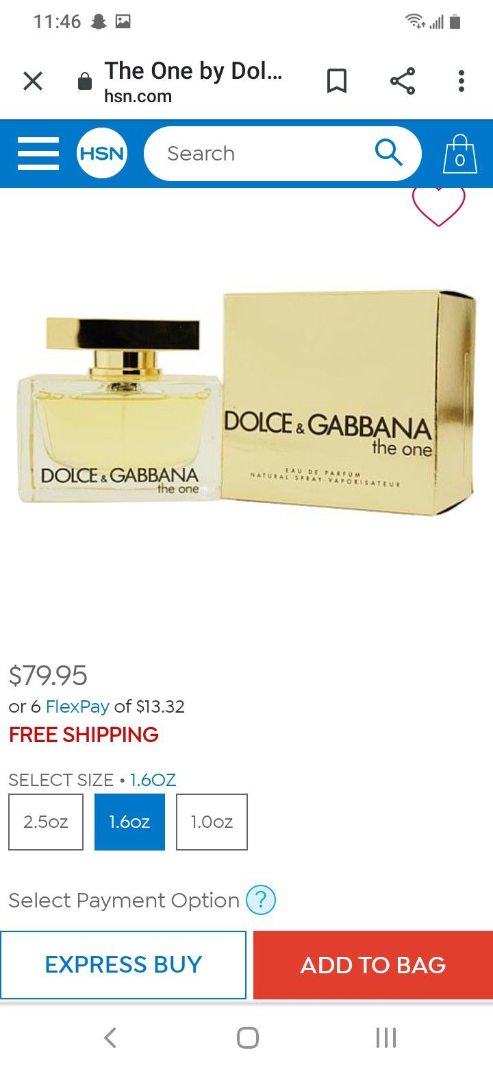 Dolce &Gabbana the one perfume