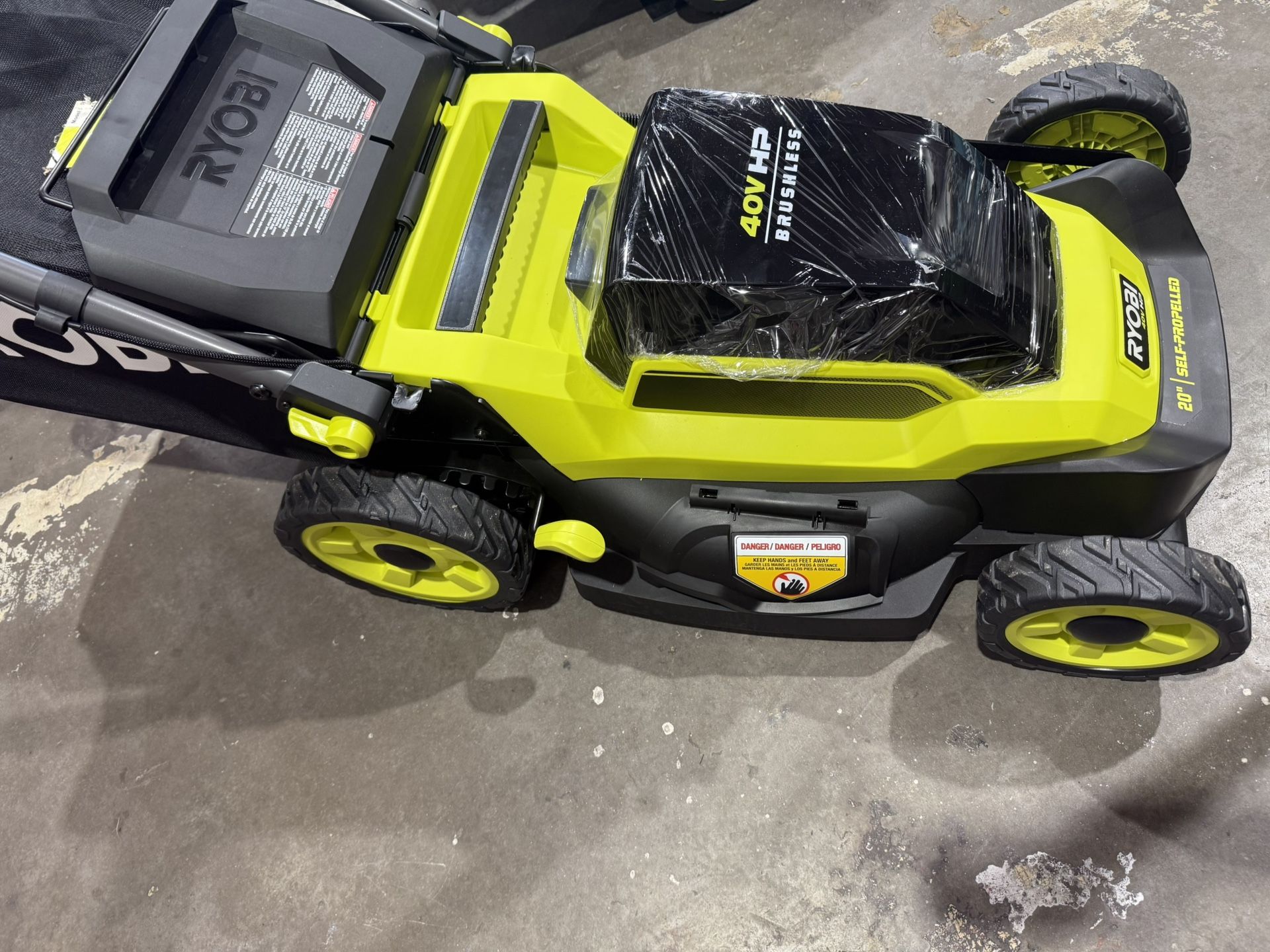 RYOBI 40V HP Brushless 20 in. Cordless Electric Battery Walk Behind Self-Propelled Lawn Mower with 6.0 Ah Battery and Charger