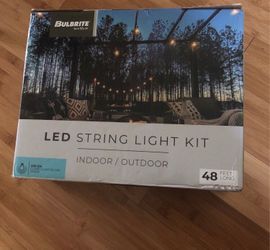 48 Ft Long String Lights Indoor/outdoor 15 Bulbs Electric New  Bulbrite