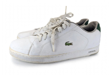 Lacoste Carnaby RS2 Mens 15 White Leather Sneaker Green Croc Pre-Owned