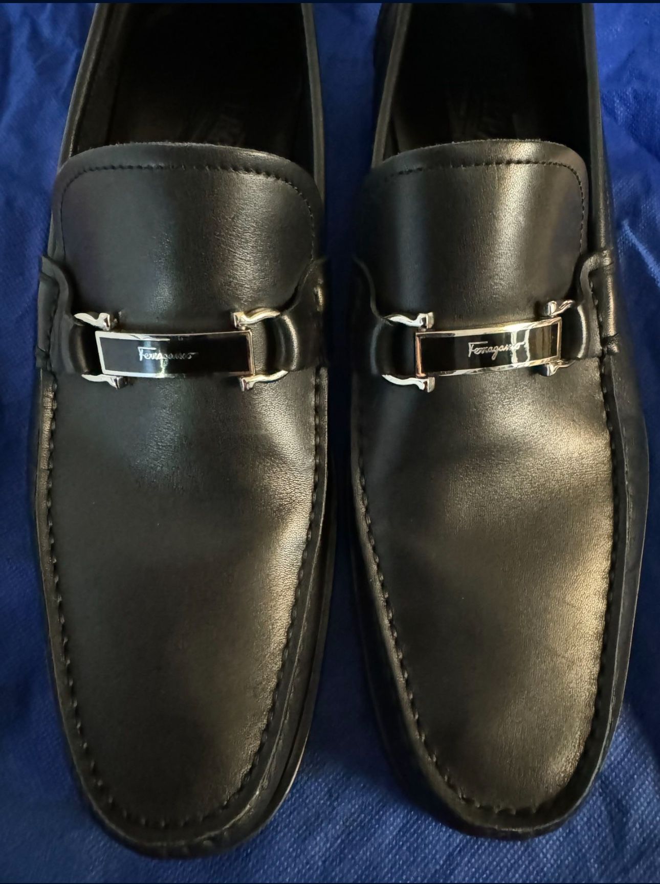 Men's Salvatore Ferragamo Men’s Black Leather Loafers