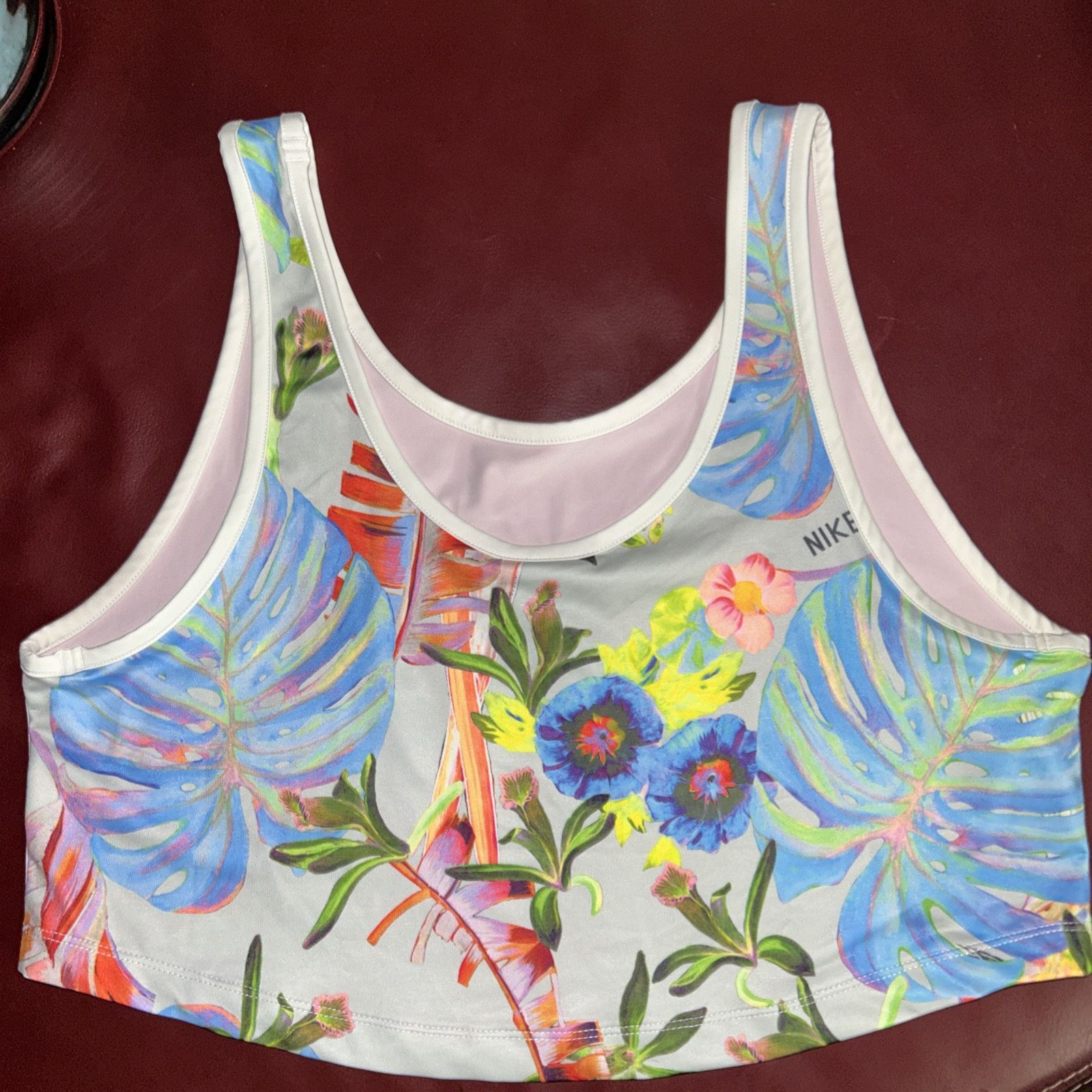 Women's Nike Size S Hyper Femme Cropped Tropical Tank Top CJ5005 632 NWT