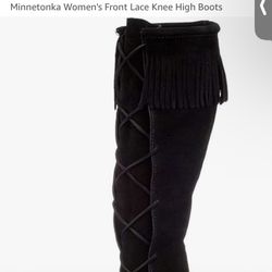 Minnetonka Women's Front Lace Knee High Boots