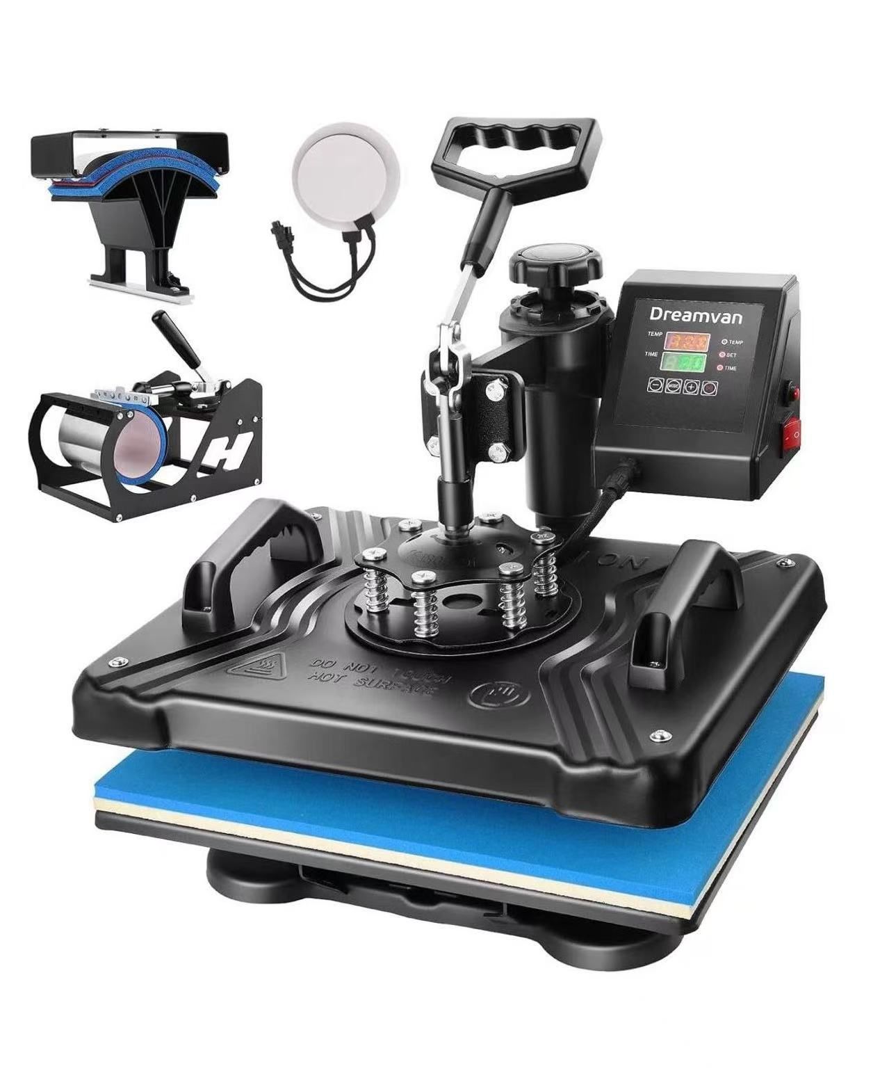 5 in 1 Heat Press Machine Digital Craft Heat Press Transfer Printing Machine Easy Press Sublimation Printer Press Heat Transfer Machine for T Shirts M