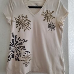 Starburst Embellished Blouse Size Medium 8