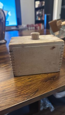 2 Wooden butter mold presses