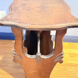 Antique Walnut Table Magazine Rack 