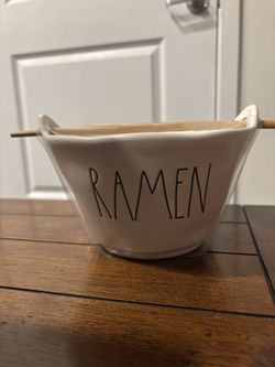 Rae Dunn Ramen Bowl With Chopsticks 