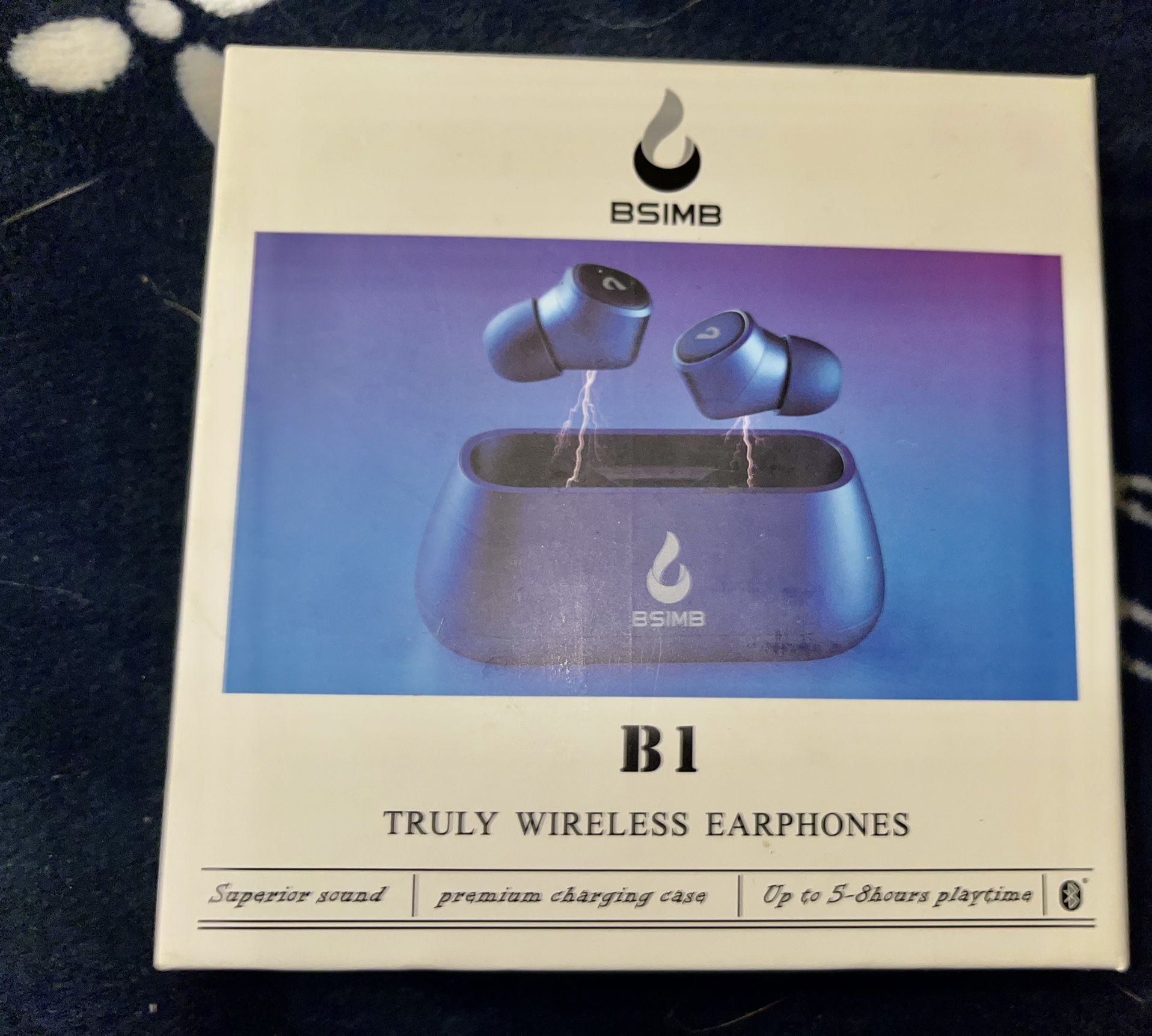 New wireless earbuds with charging dock