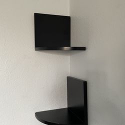 Floating Black Shelves