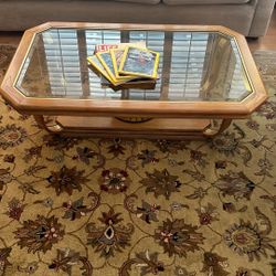 Coffee Table Oak And Glass