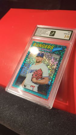 2026 Topps Heritage #40 Nathan Eovaldi Chrome Light Blue Sparkle EJE 10 GEM MT