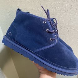 Ugg Australia Men's Neumel Lace Up Boot 3236 Navy Sheepskin Lining, size 13