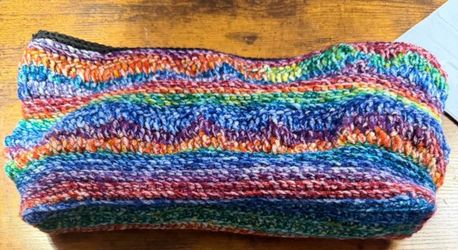 Rainbow crochet purse