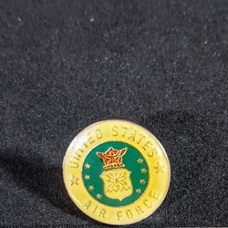 United States Air Force Enamel Lapel Hat Tie Pin New Old Stock 1980s 