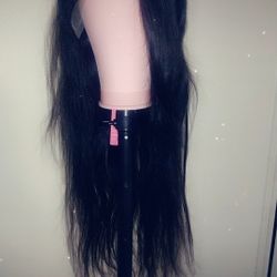 38 inch Human black wig