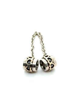 PANDORA Authentic safety chain Retired 14k gold and silver 925