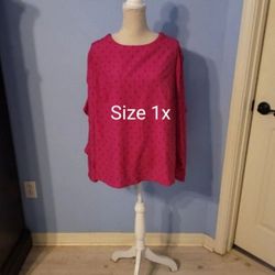 Ava & Viv Size 1x Womens Blouse 