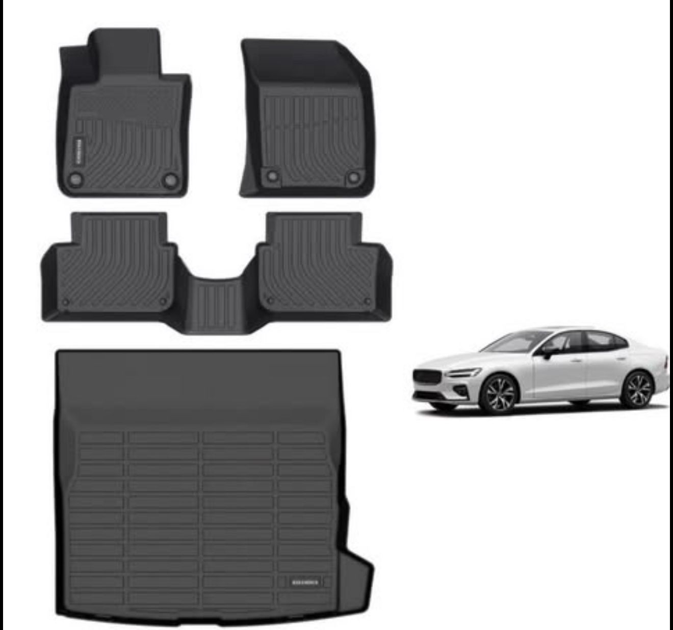KELCSEECS Floor Mats & Cargo Liner Custom for 2019-2025 Volvo S60