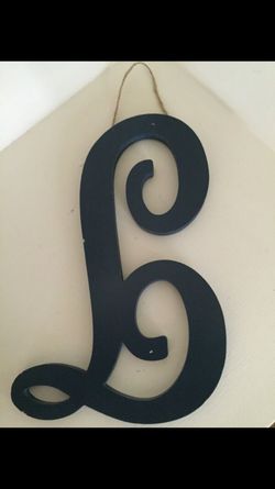 1ft 2" tall initial sign