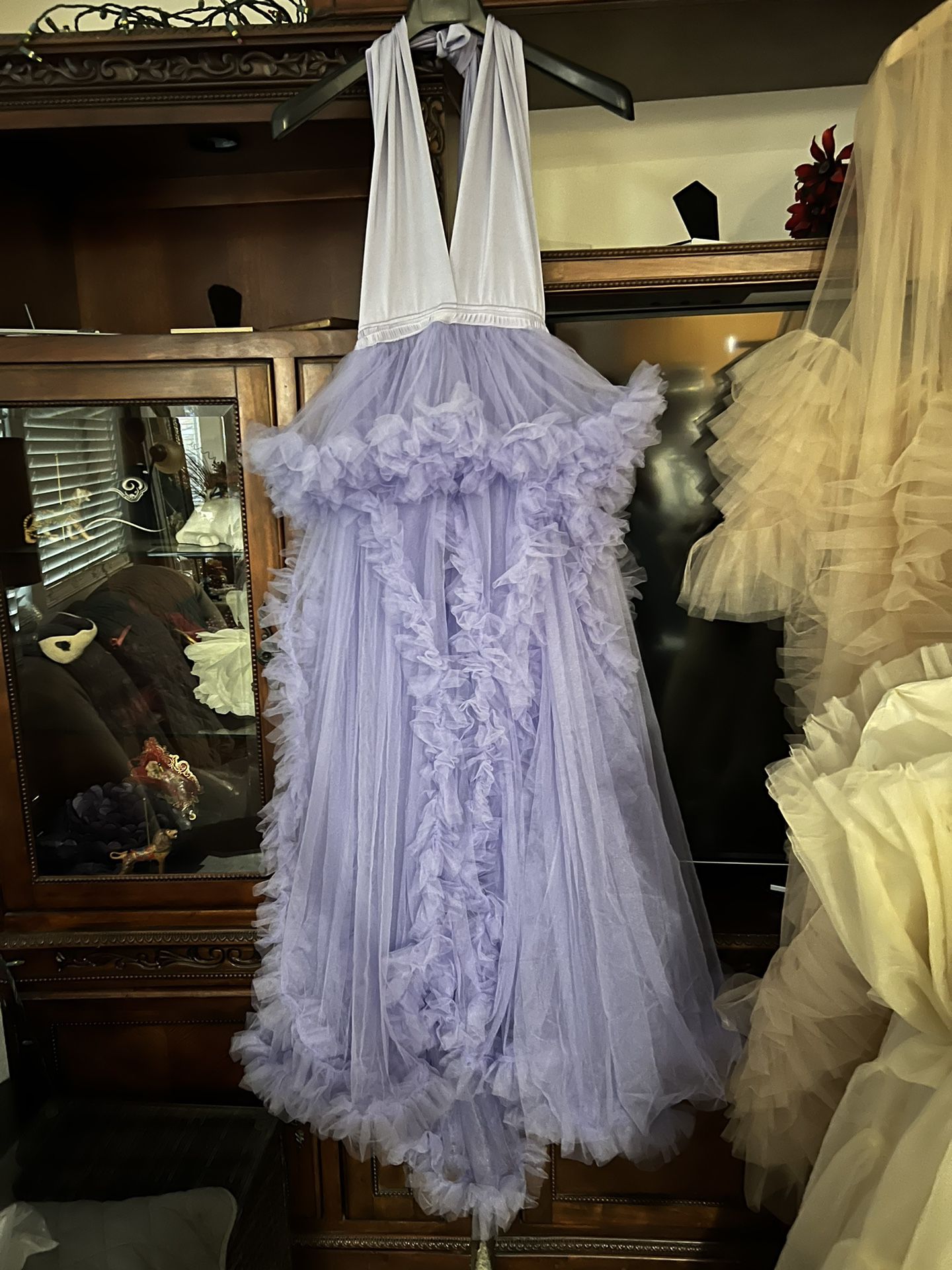 Lavender Halter Top Tulle Dress