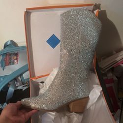 Rhinestones Boots For Women Size 9