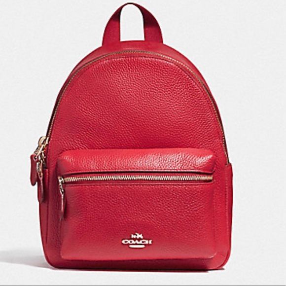 Coach Mini Charlie Red Backpack Leather