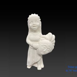 Ready to Paint Ceramic Girl With Mask
