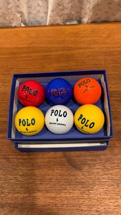 Golf balls, vintage set of (6) multicolored by Polo Ralph Lauren Golf