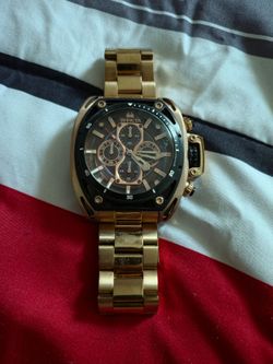 Invicta Chronograph Watch Rose Gold Tone