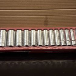 Snap-on Tools 13 pc 1/2" Drive 6-Point SAE Flank Drive® Deep Socket Set (3/8-1-1/8")