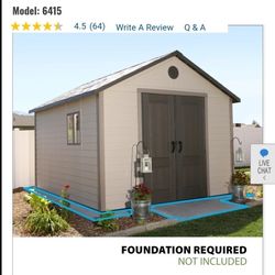 LIFETIME 11 FT. X 13.5 FT. OUTDOOR STORAGE SHED $2,500