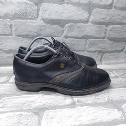 Men's Size 9M FootJoy FJ Originals Black Leathet 58166 Golf Shoes