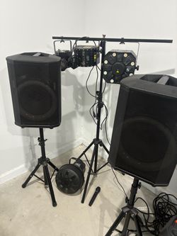 Dj lights and speakers