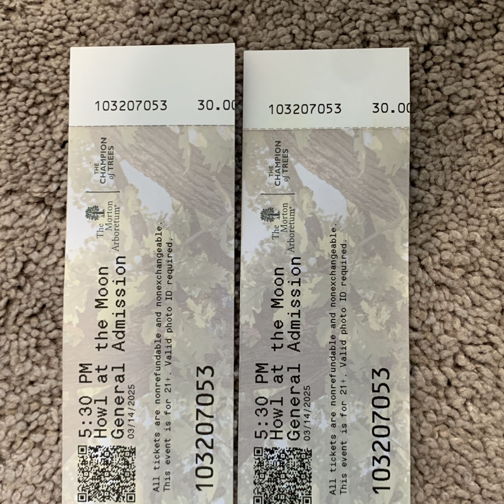 Morton Arboretum/ Howl at the Moon show tickets