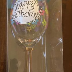 Happy Birthday Wine Glass