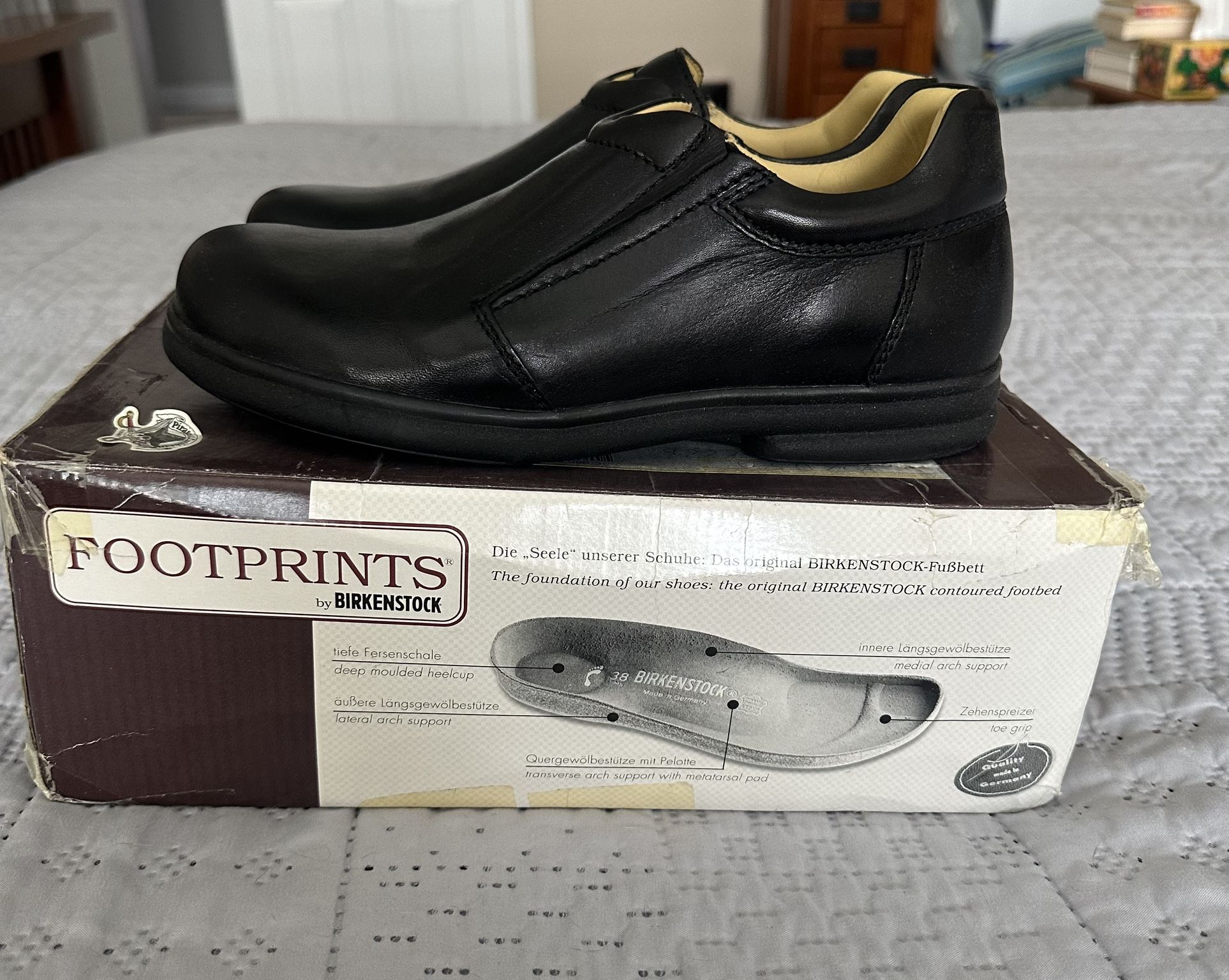 Black Leather Slip ons Footprints by Birkenstock
