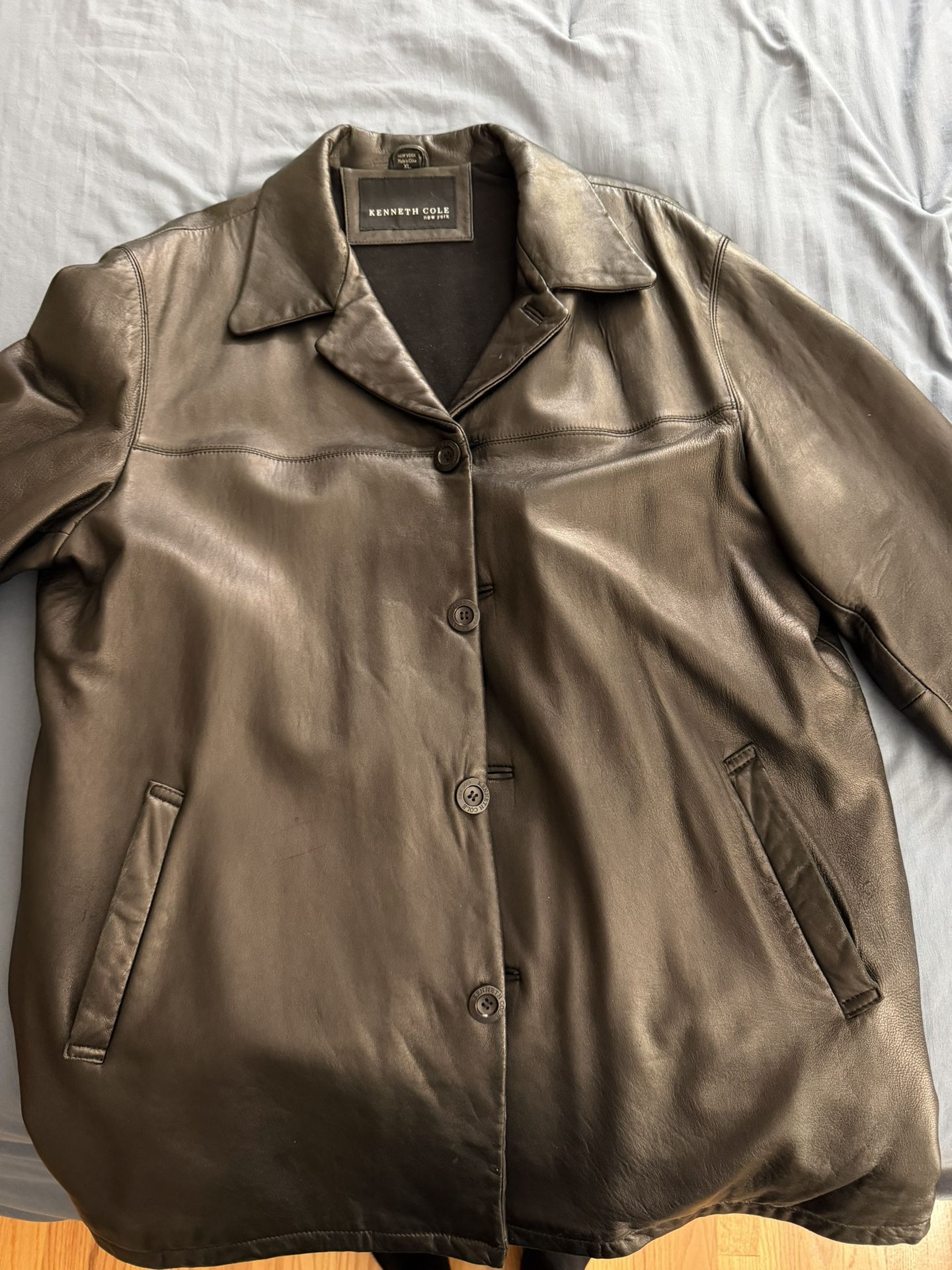 Kenneth Cole Mens Leather Jacket