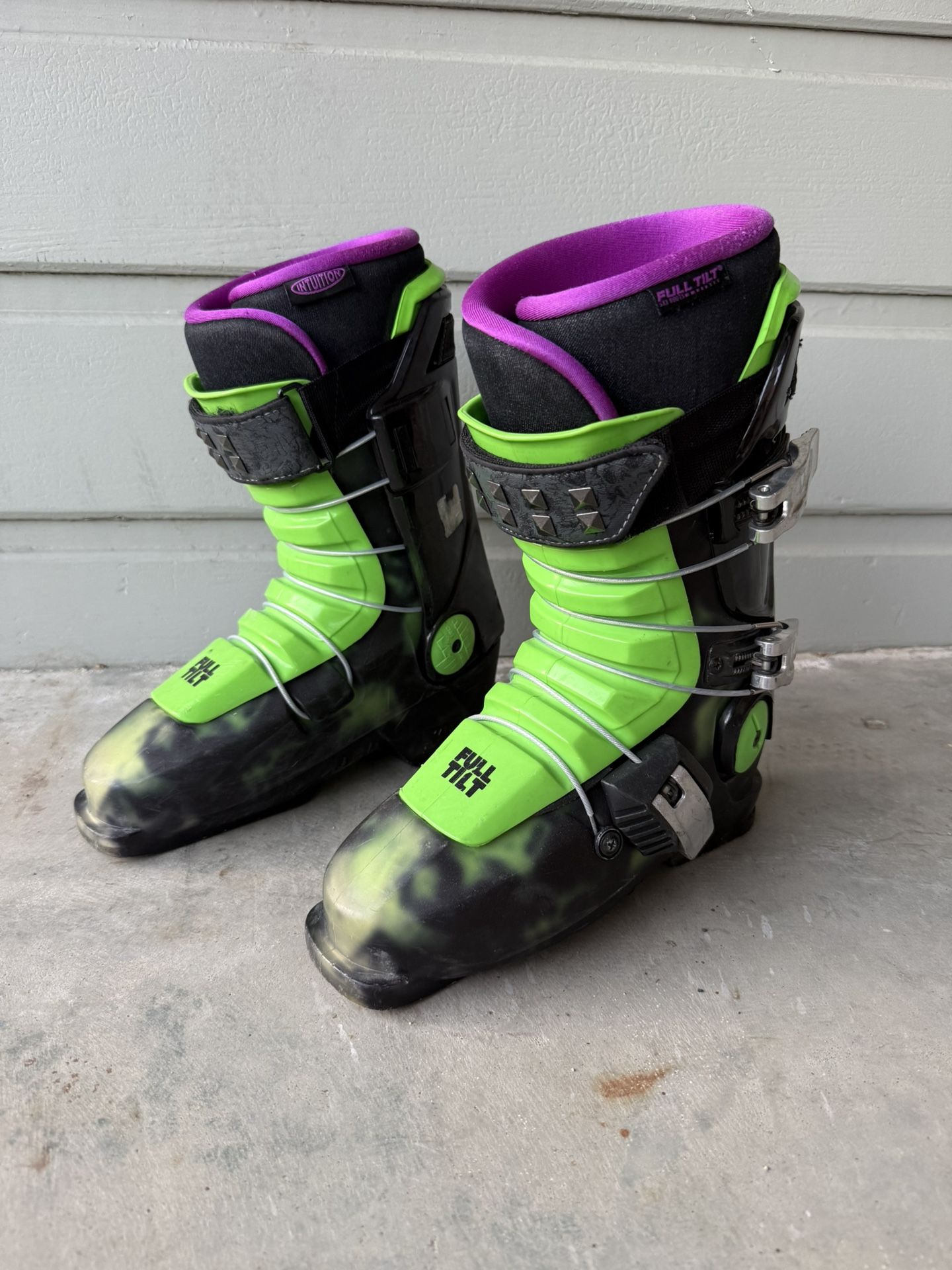 Full Tilt Seth Morrison Pro Model Ski Boots Size Green And