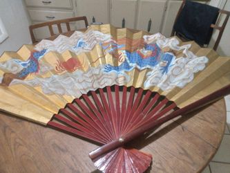 Vintage Oriental Dragon Fan