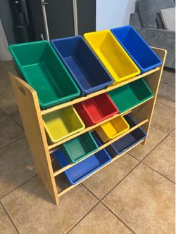 Toy Shelf with Bins