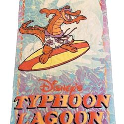 Disney Beach Towel Typhoon Lagoon Lagoona Gator Surfing Swim Vintage 90s Y2K