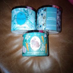 Three Bath & Body Works Candles