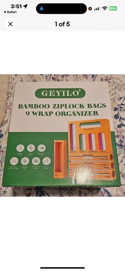 Bamboo Ziplock Bags Wrap Organizer