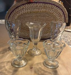 Vintage Ice Cream Glasses