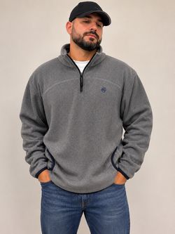 Nautica Competition Gray Fleece Quarter Zip Men’s XXL
