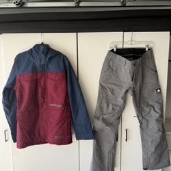 Burton Snowboard Jacket & Pants, Mens Small