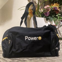 Black duffel bag multiple compartments