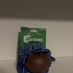 Cutters Football Gloves (blue) Adult Large/X-Large